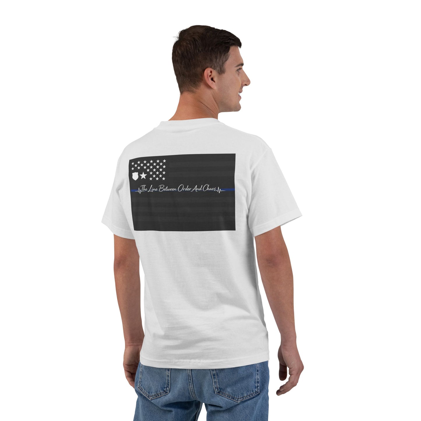 Thin Blue Line Men's Short-Sleeve Crewneck Tee