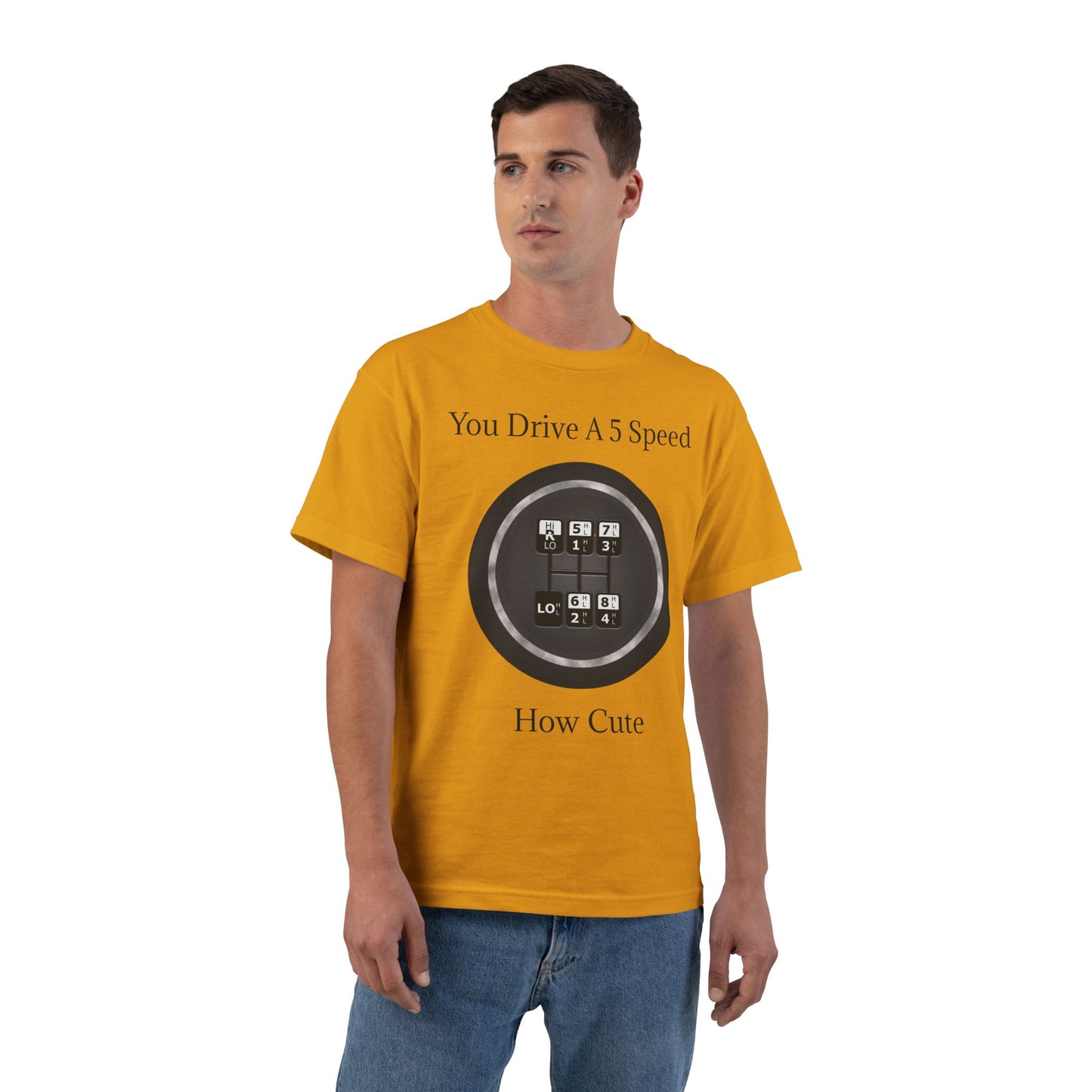 5 Speed How Cute Men's Short-Sleeve Crewneck Tee