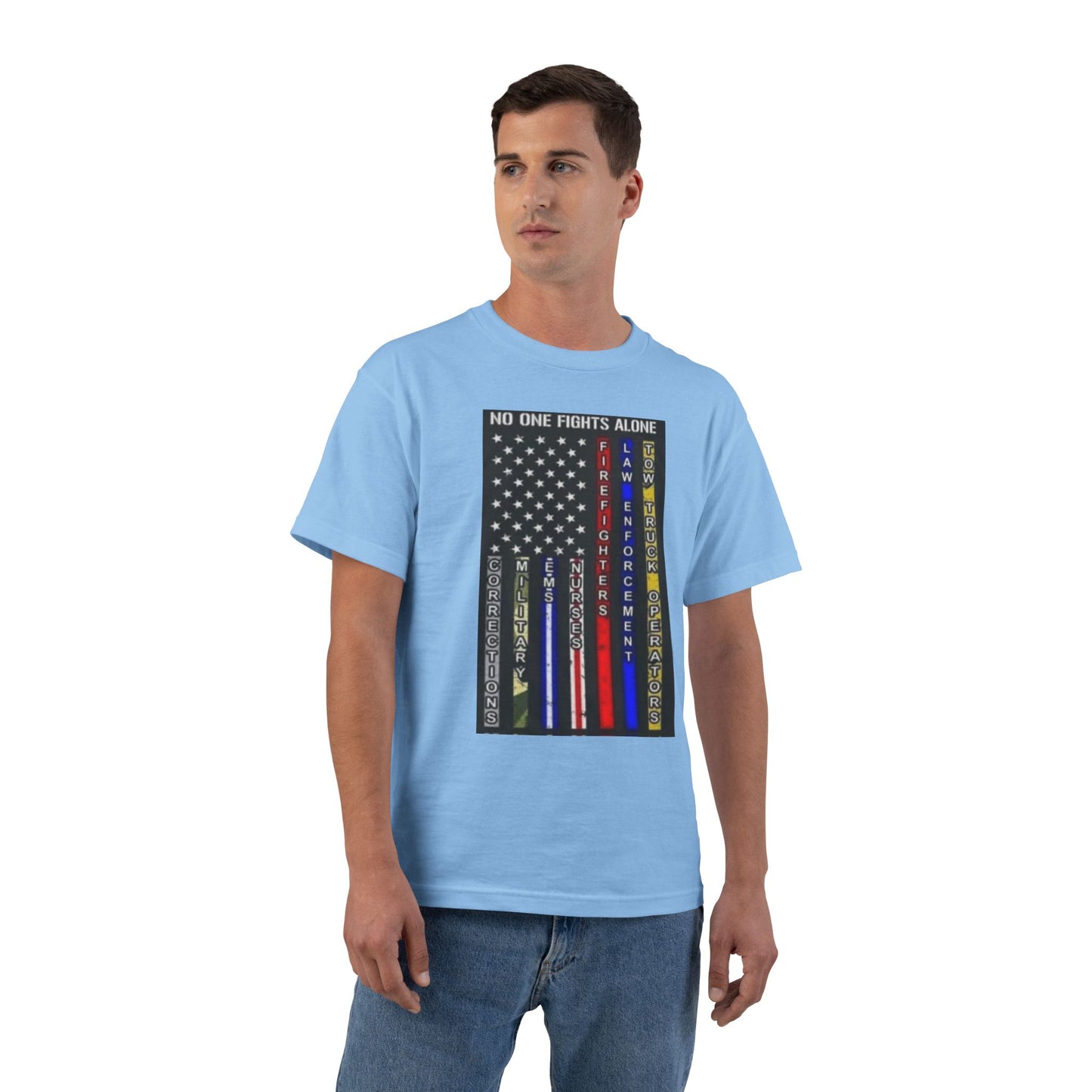 No One Fights Alone Men's Short-Sleeve Crewneck Tee