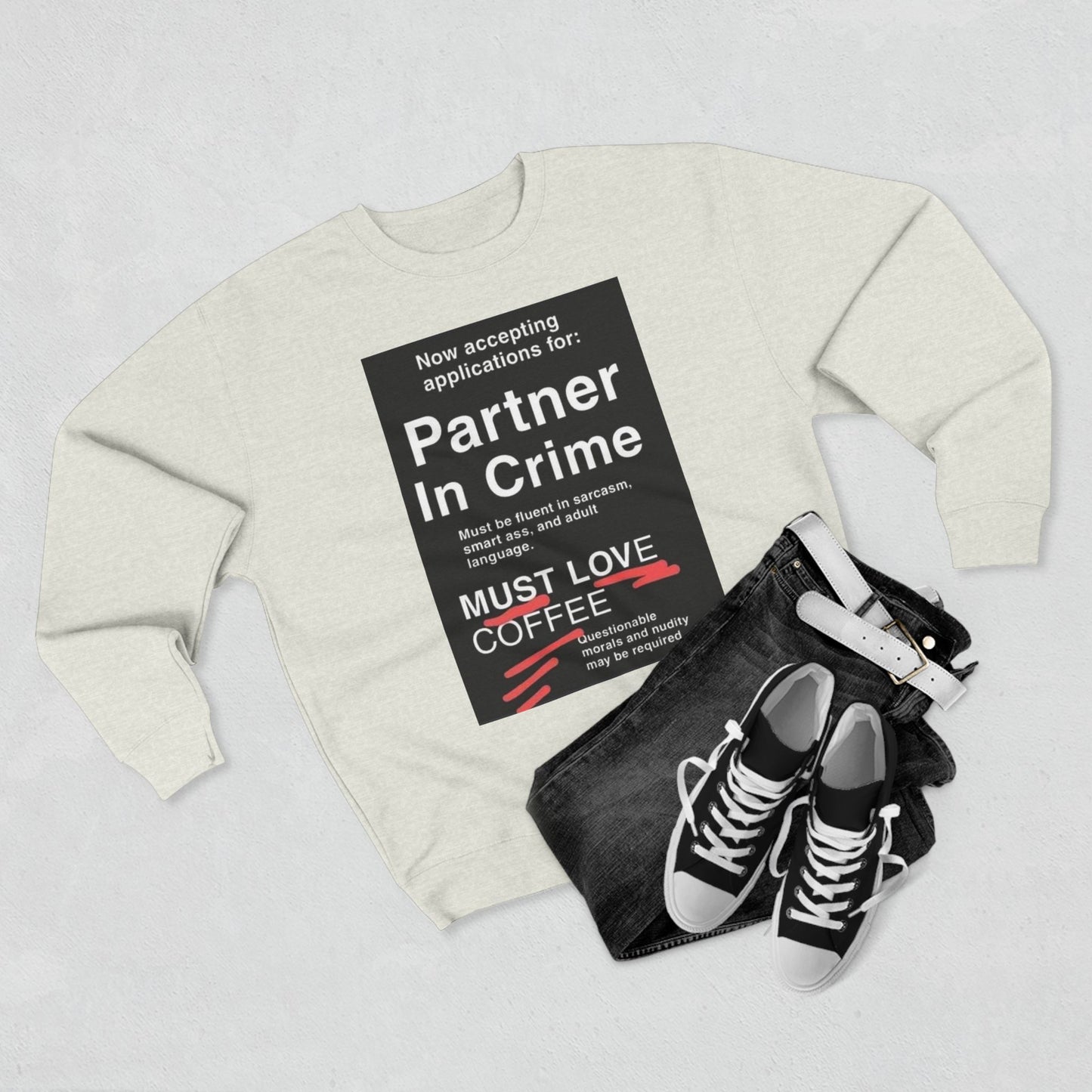 Partner In Crime Unisex Crewneck Sweatshirt