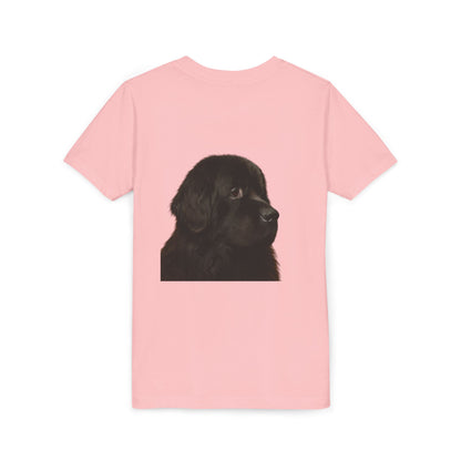 Newfie Head Youth Unisex Short Sleeve Crewneck Tee