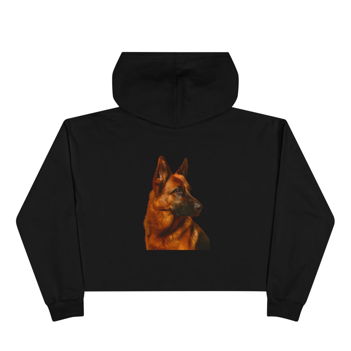German Shepherd Head Women's Crop Hoodie