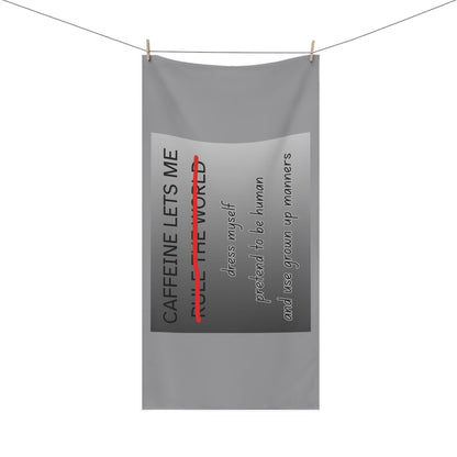 Caffeine Lets Me Mink-Cotton  Beach Towel