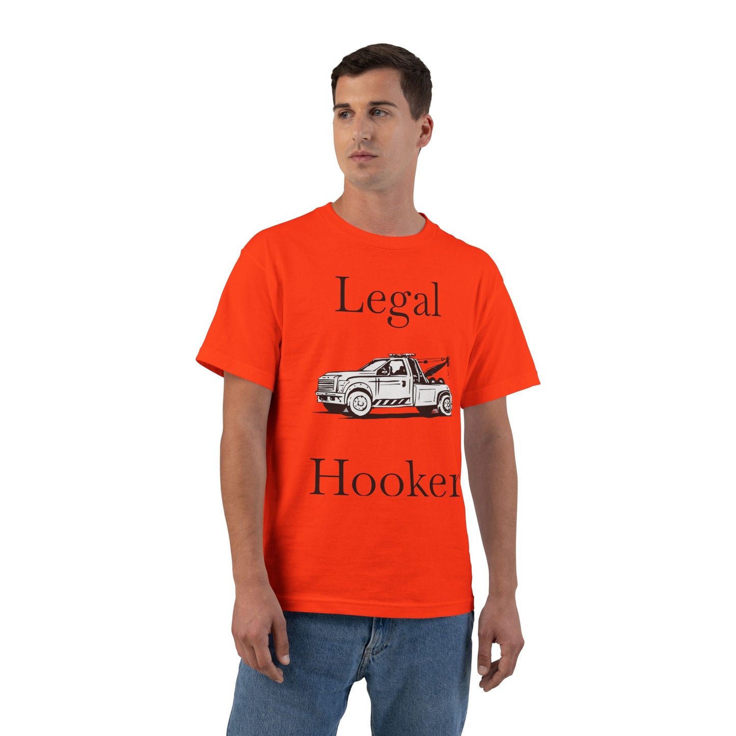 Legal H**ker Wheel Lift Tow Truck Men's Short-Sleeve Crewneck Tee