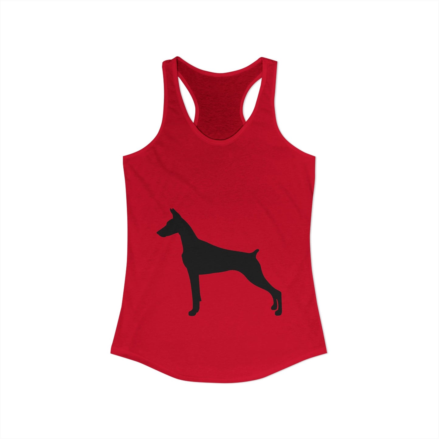 Doberman Silhouette Women's Racerback Tank