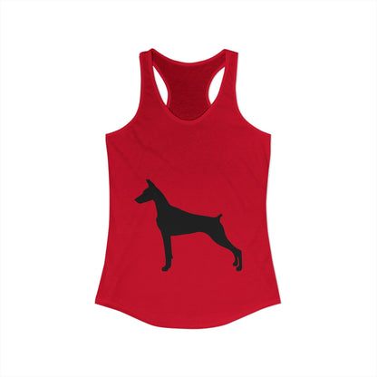 Doberman Silhouette Women's Racerback Tank