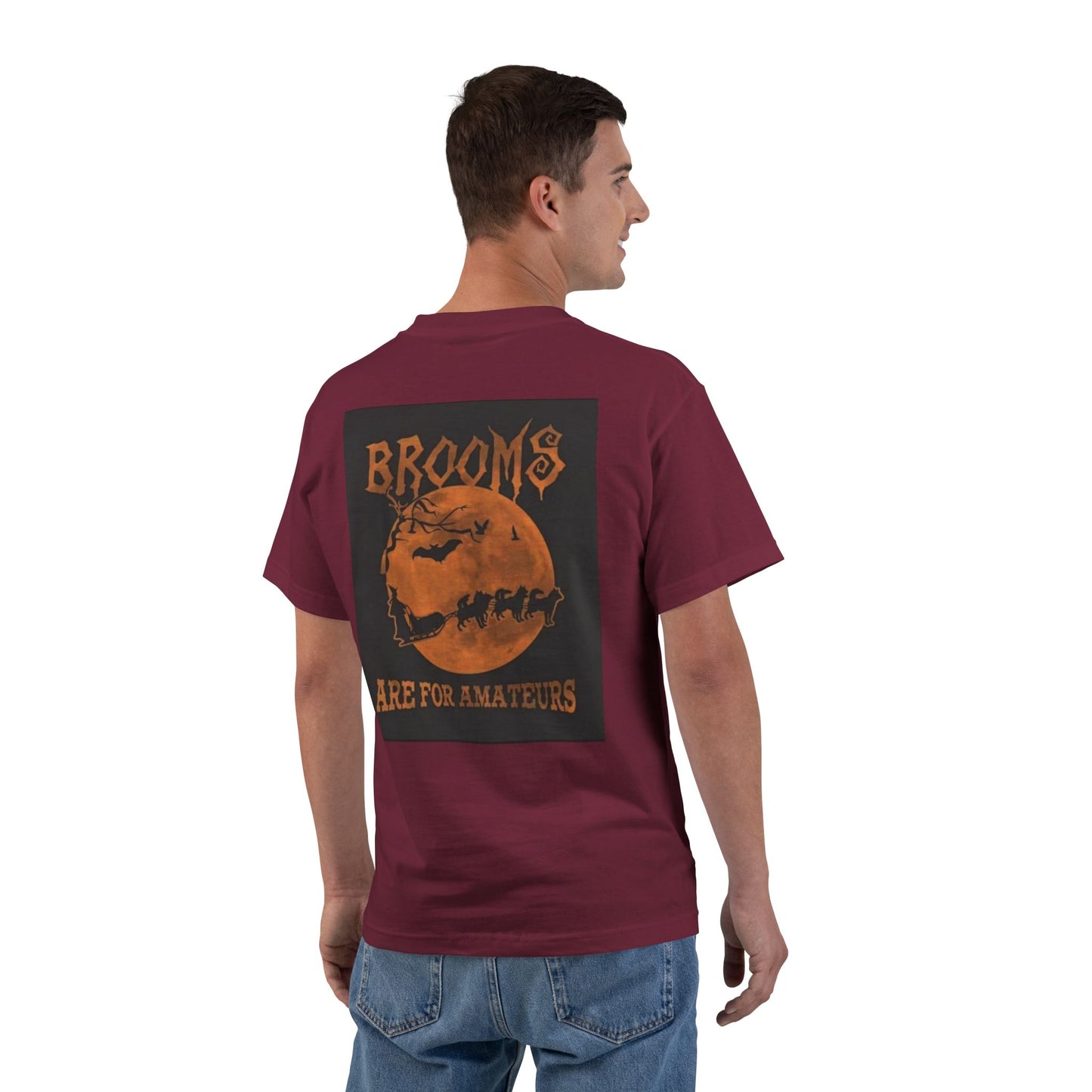 Brooms Are For Amateurs Men's Short-Sleeve Crewneck Tee
