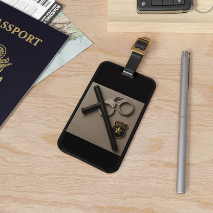 Law Enforcement Appreciation Leather Strap Luggage Tag