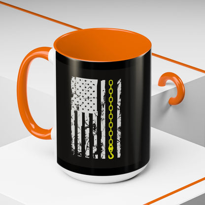 Thin Yellow Line 2-Tone Coffee Mug