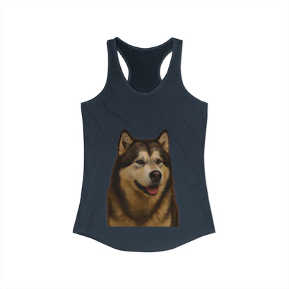 Malamute Head Women's Racerback Tank