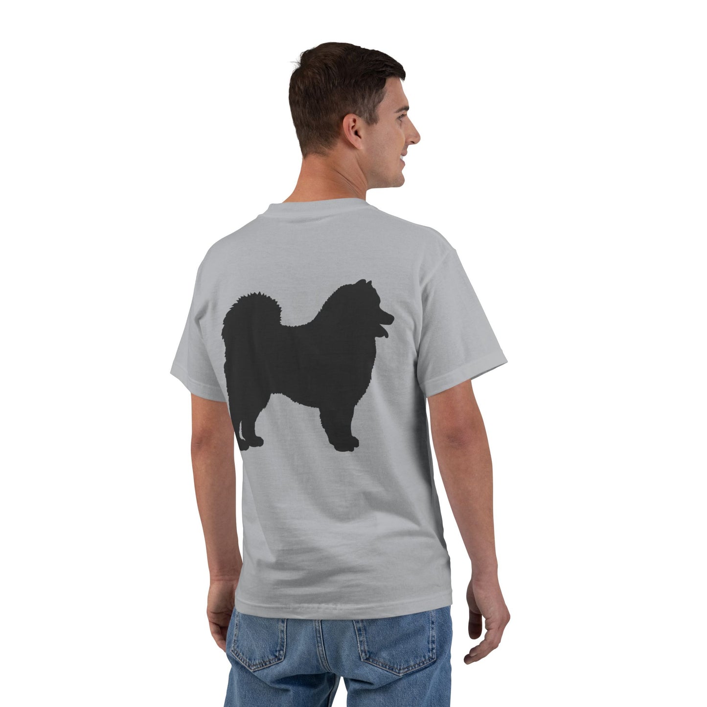 Samoyed Silhouette Men's Short-Sleeve Crewneck Tee