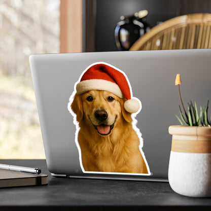 Santa Paws Golden Vinyl Decal