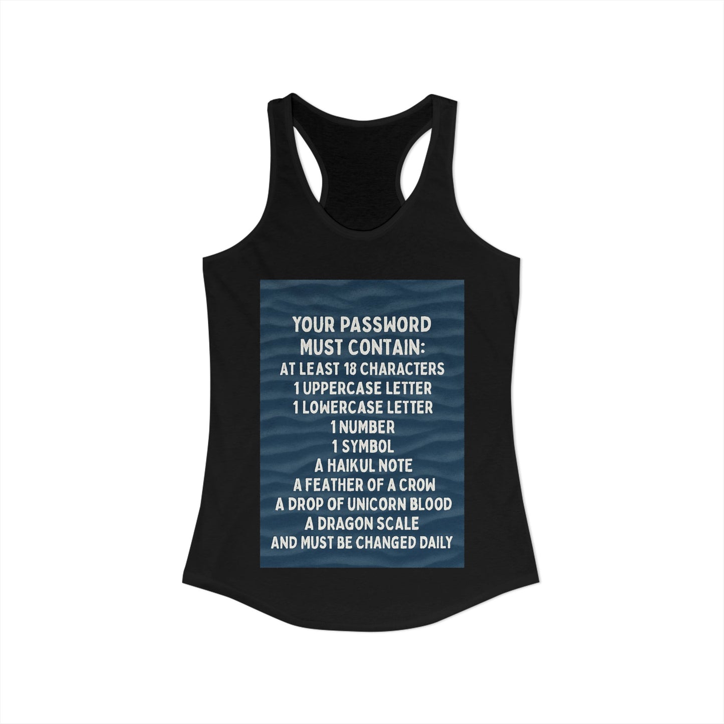 Password Women's Racerback Tank