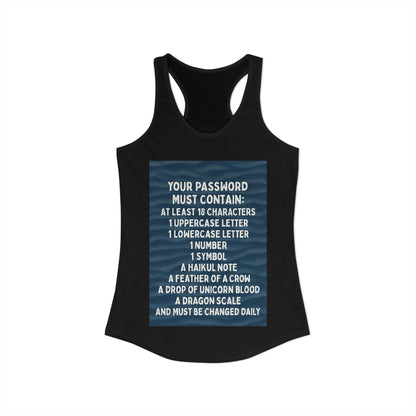 Password Women's Racerback Tank