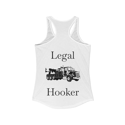 Legal H**ker Heavy Tow Truck Women's Racerback Tank