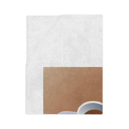 Coffee With Love Velveteen Microfiber Blanket