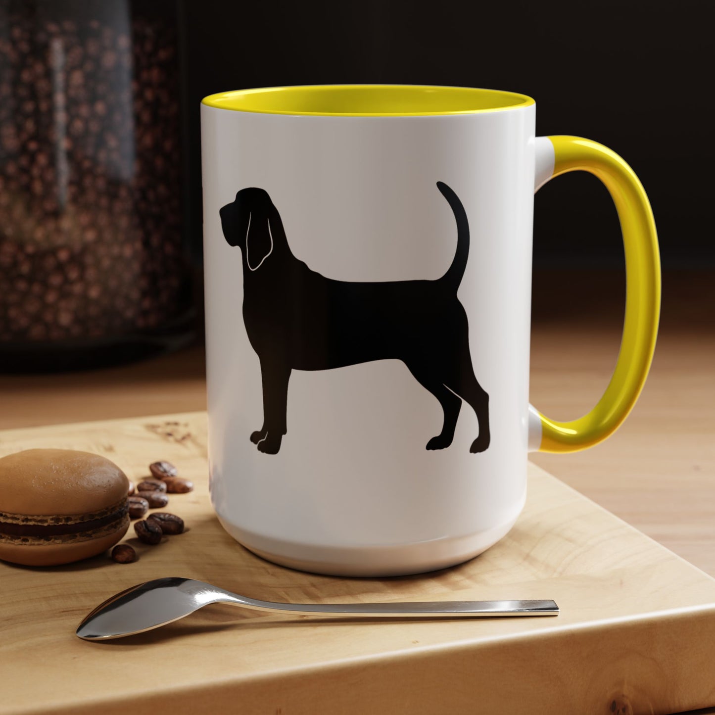 Bloodhound Silhouette 2-Tone Coffee Mug