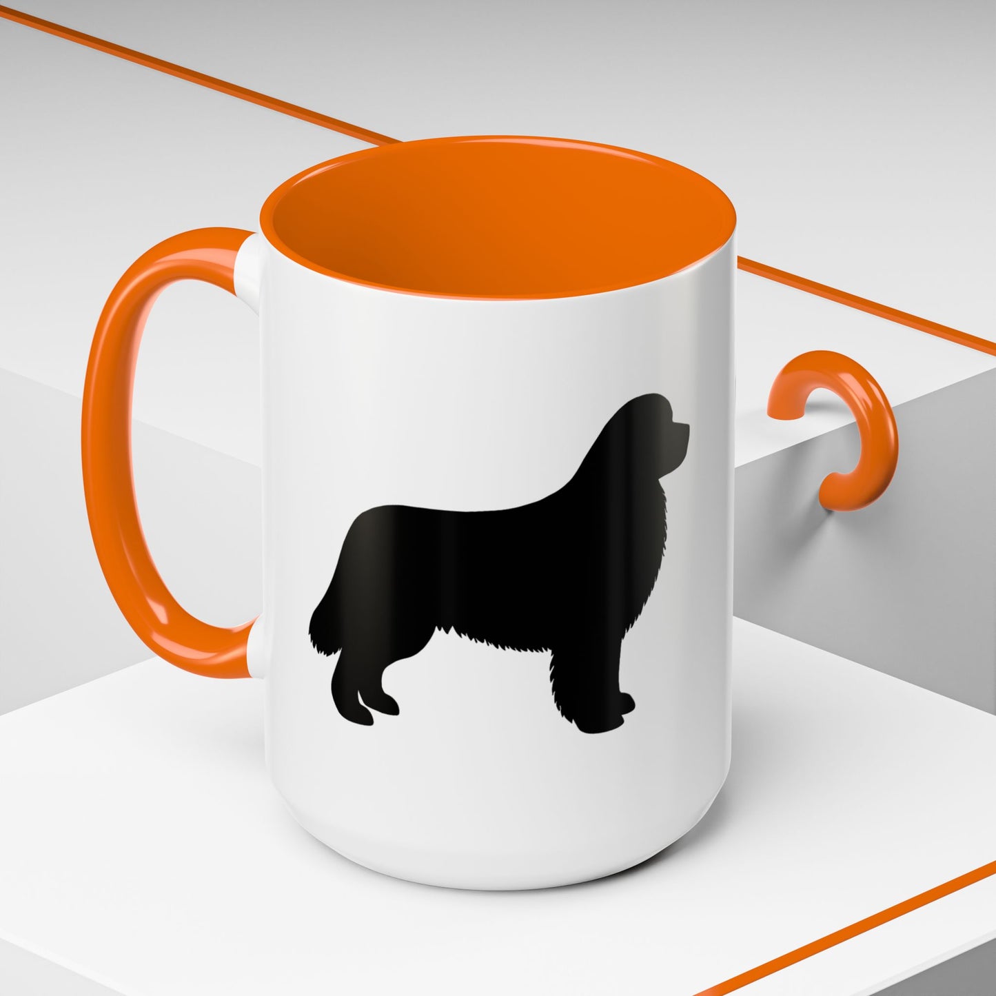 Newfie Silhouette 2-Tone Coffee Mug