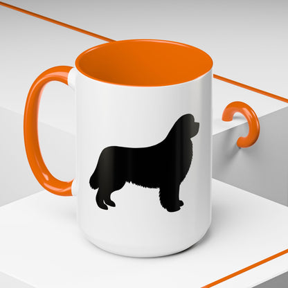 Newfie Silhouette 2-Tone Coffee Mug