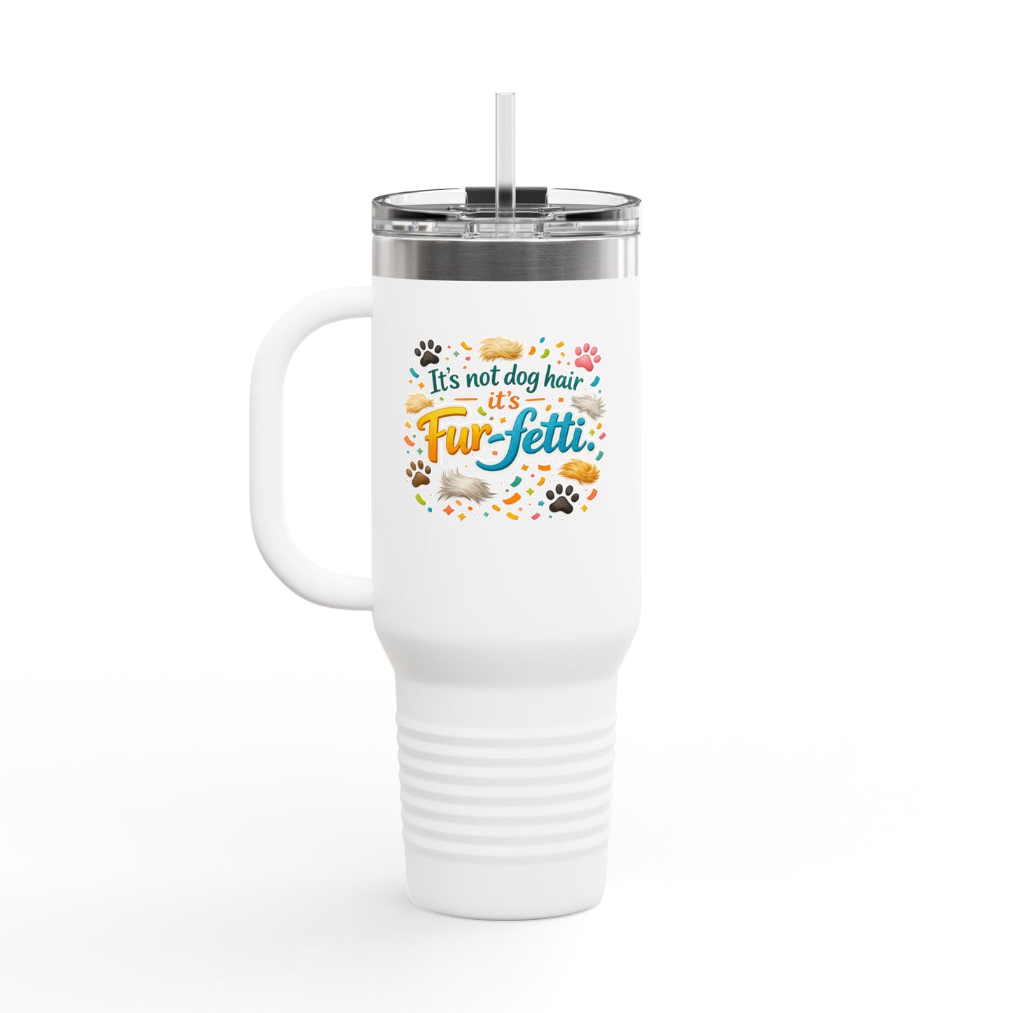 Fur-Fetti Dog Insulated Travel Mug
