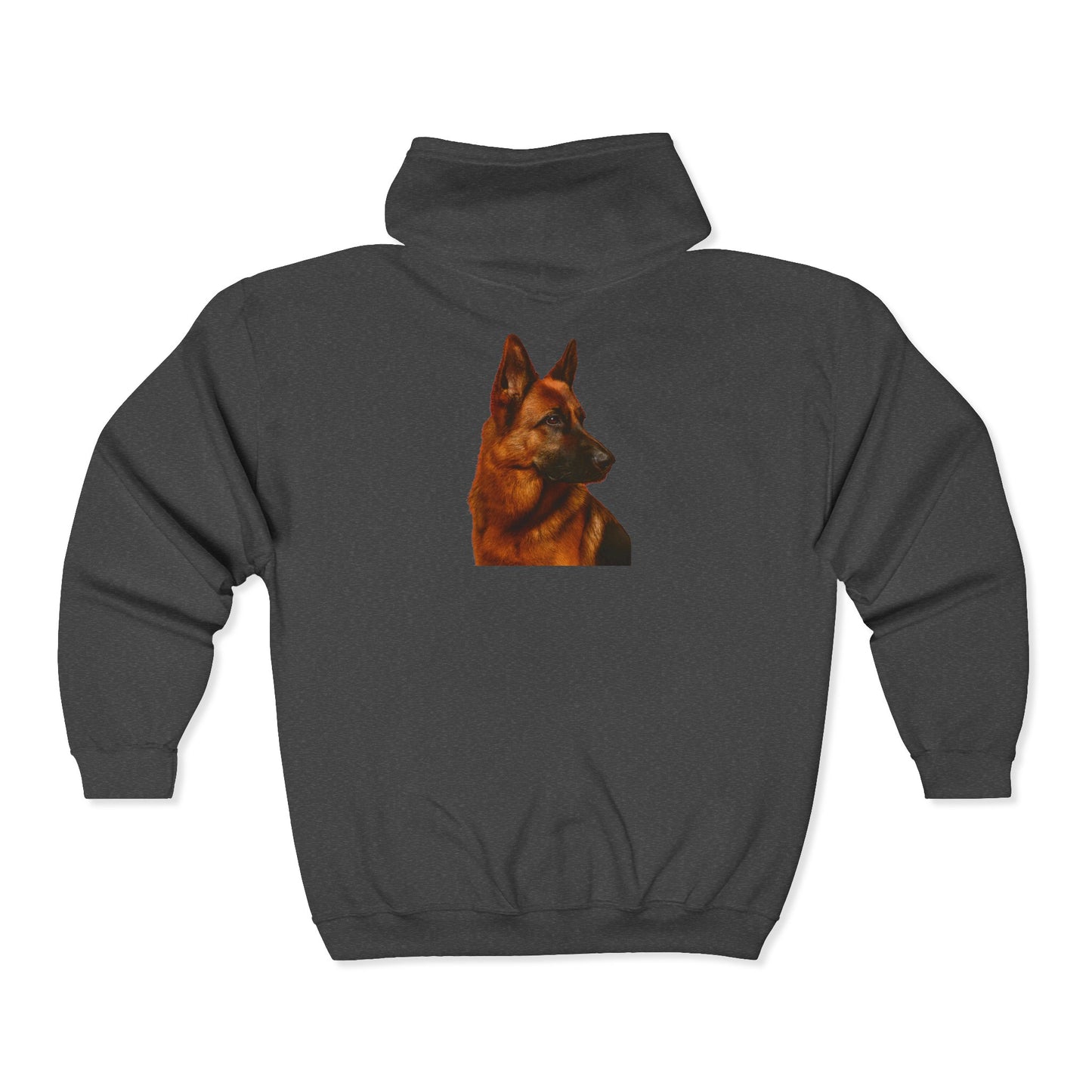 German Shepherd Head Unisex Full Zip Hoodie