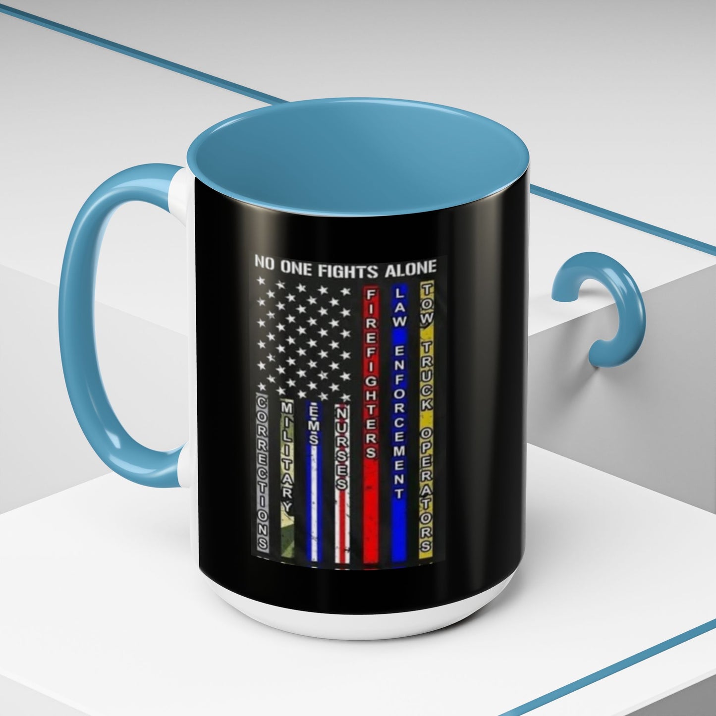 No One Fights Alone 2-Tone Coffee Mug