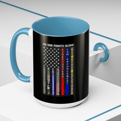 No One Fights Alone 2-Tone Coffee Mug