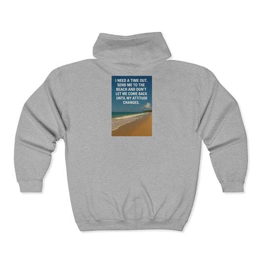 Time Out Unisex Full Zip Hoodie