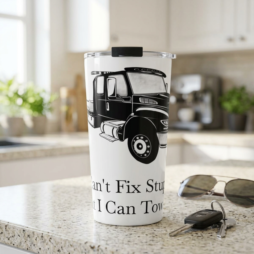 I Can't Fix Stupid Flatbed Tow Truck Tumbler
