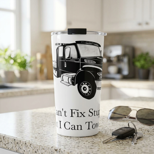 I Can't Fix Stupid Flatbed Tow Truck Tumbler