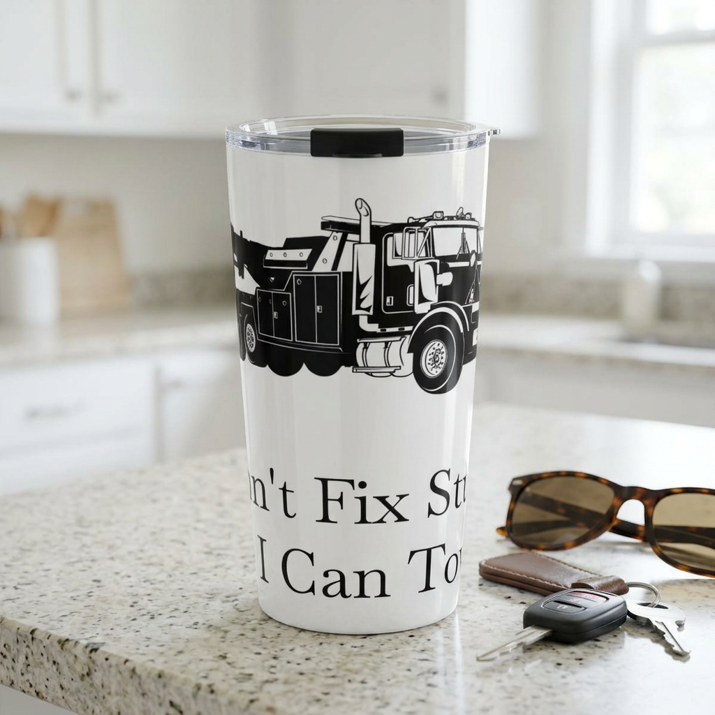 I Can't Fix Stupid Heavy Tow Truck Tumbler