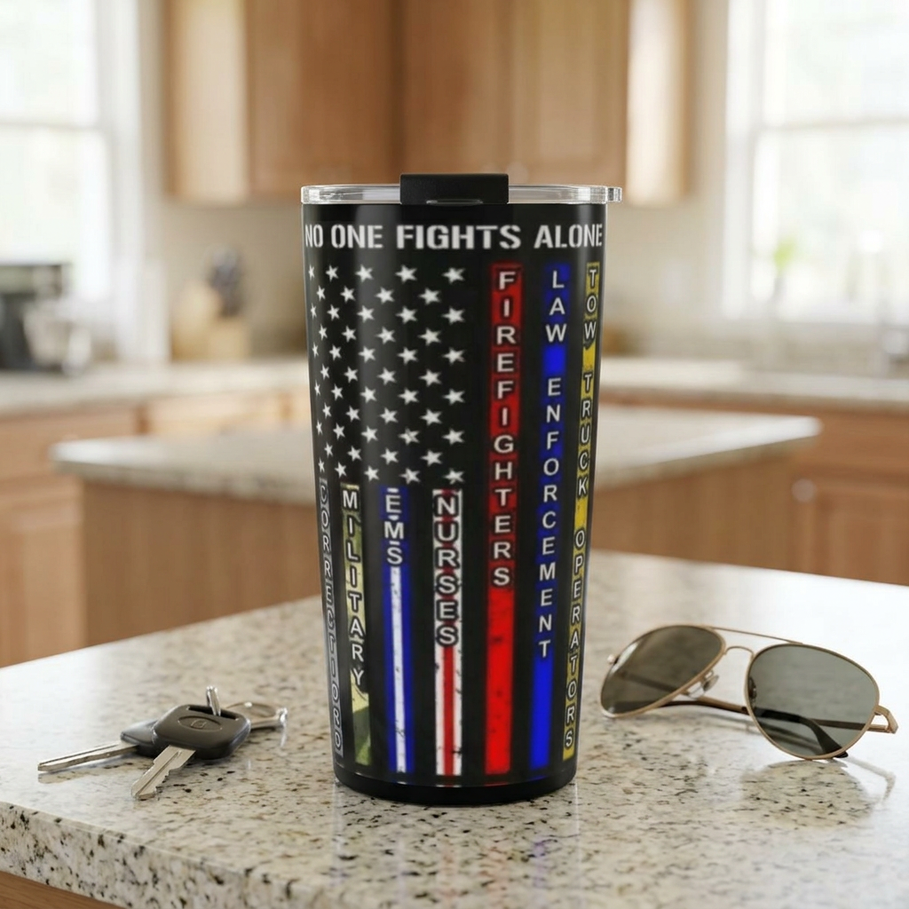No One Fights Alone Tumbler
