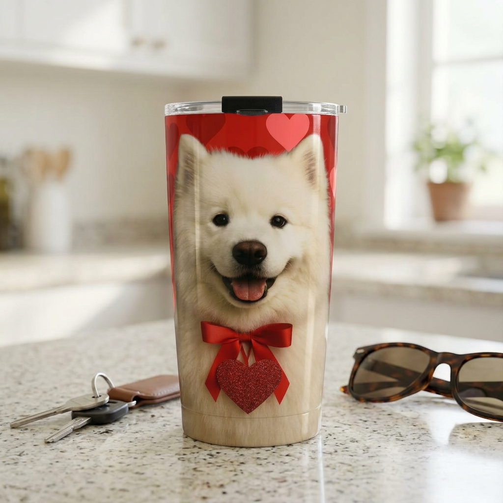 Cupid's Companion Samoyed Tumbler