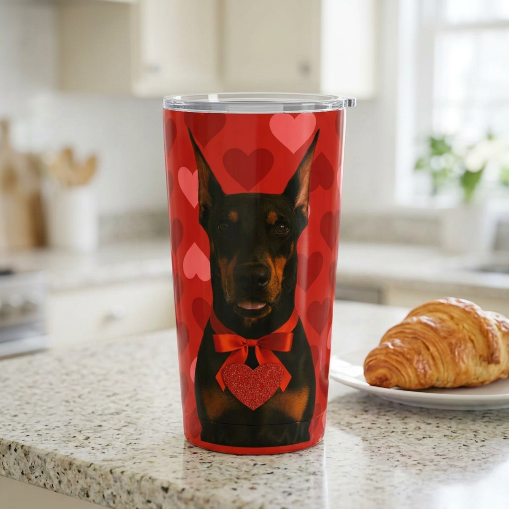 Cupid's Companion Doberman Tumbler