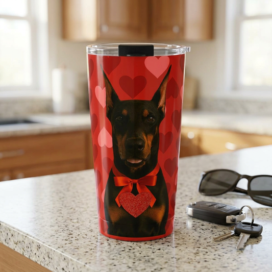Cupid's Companion Doberman Tumbler