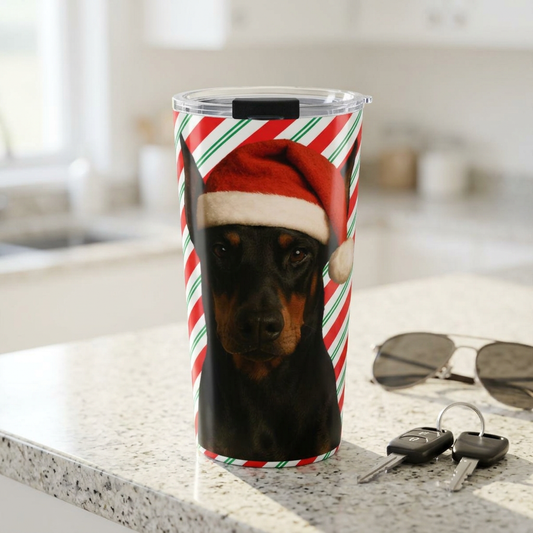 Santa Paws Doberman Tumbler