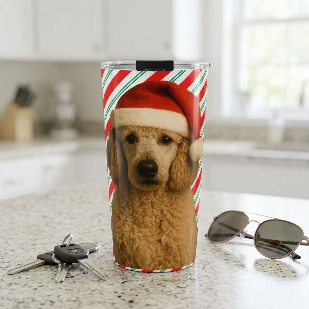 Santa Paws Poodle Tumbler
