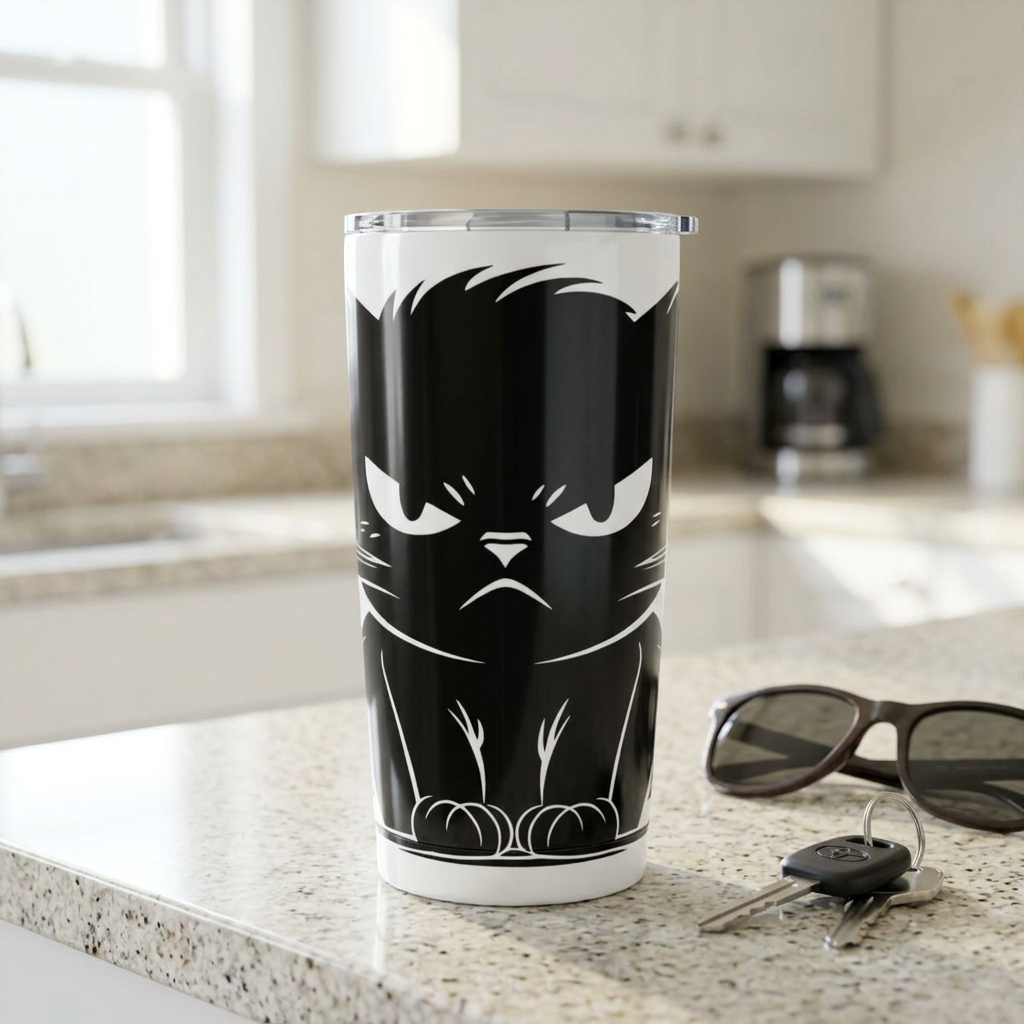 Angry Cat Tumbler