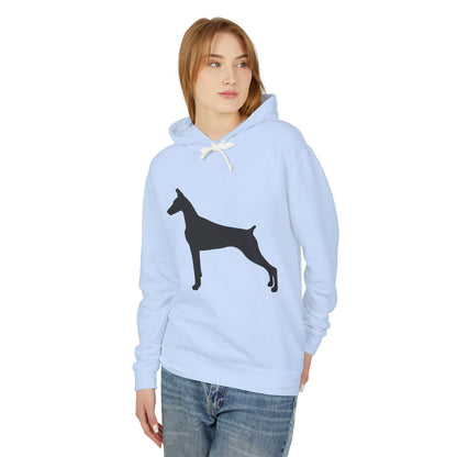Doberman Silhouette Unisex Lightweight Hoodie