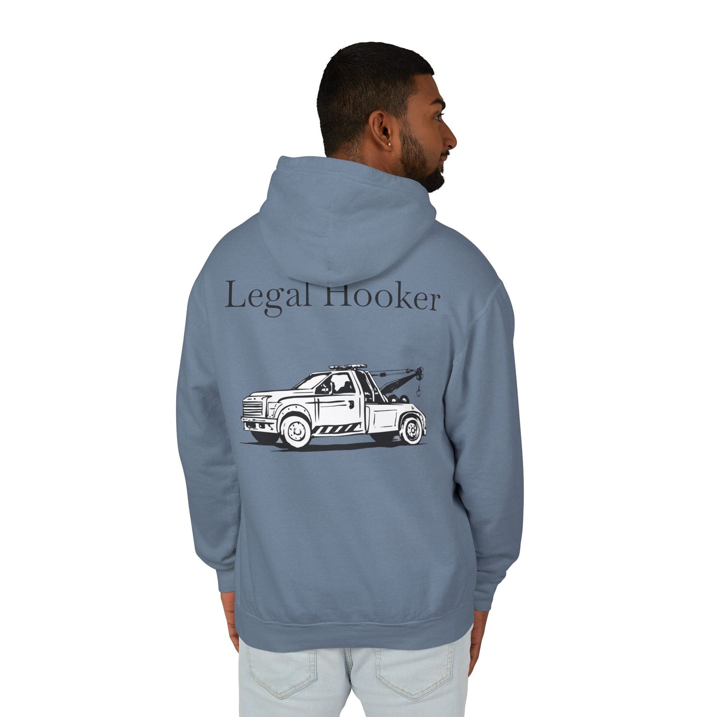 Legal H**ker Wheel Lift Tow Truck Unisex Lightweight Hoodie