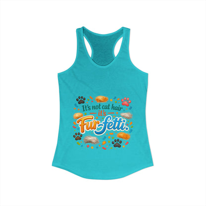 Fur-Fetti Cat Women's Racerback Tank