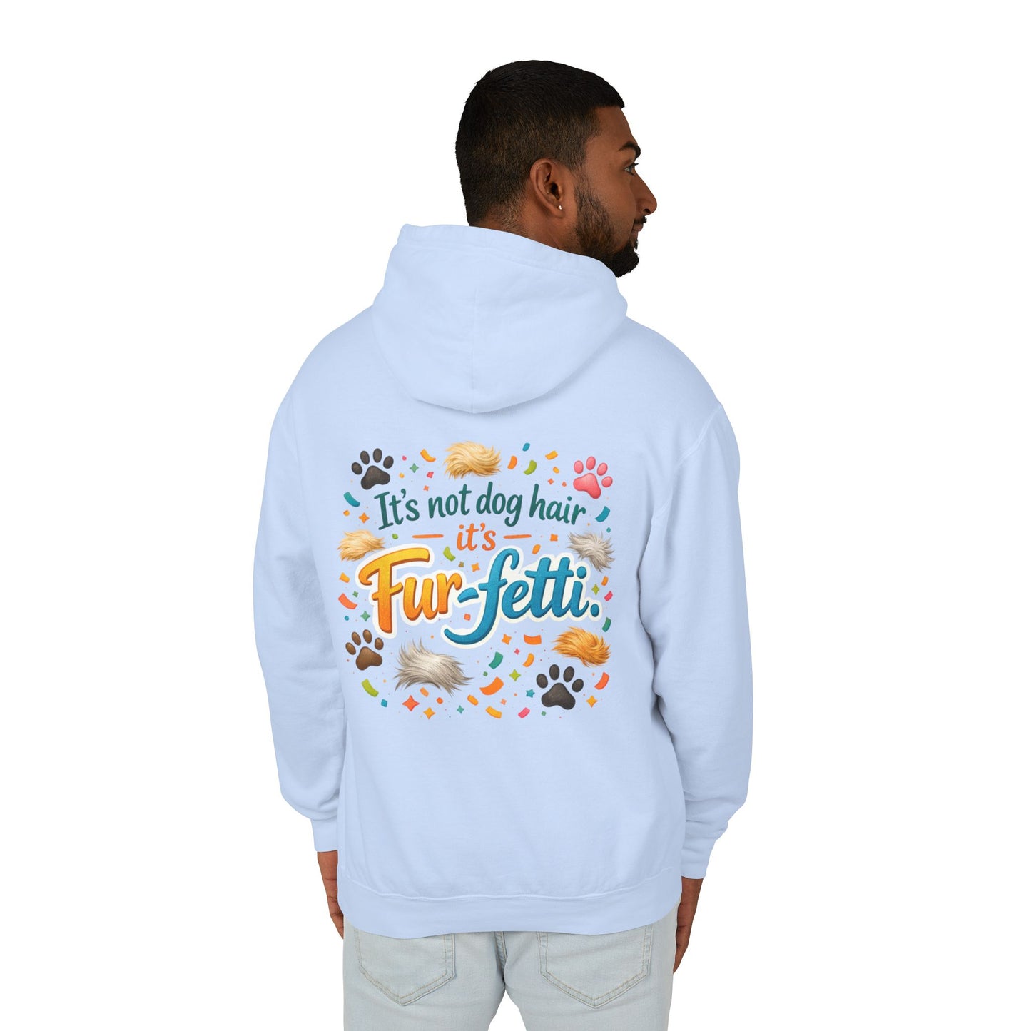 Fur-Fetti Dog Unisex Lightweight Hoodie