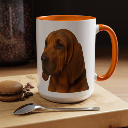 Bloodhound Head 2-Tone Coffee Mug