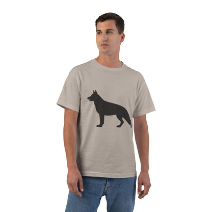 German Shepherd Silhouette Men's Short-Sleeve Crewneck Tee