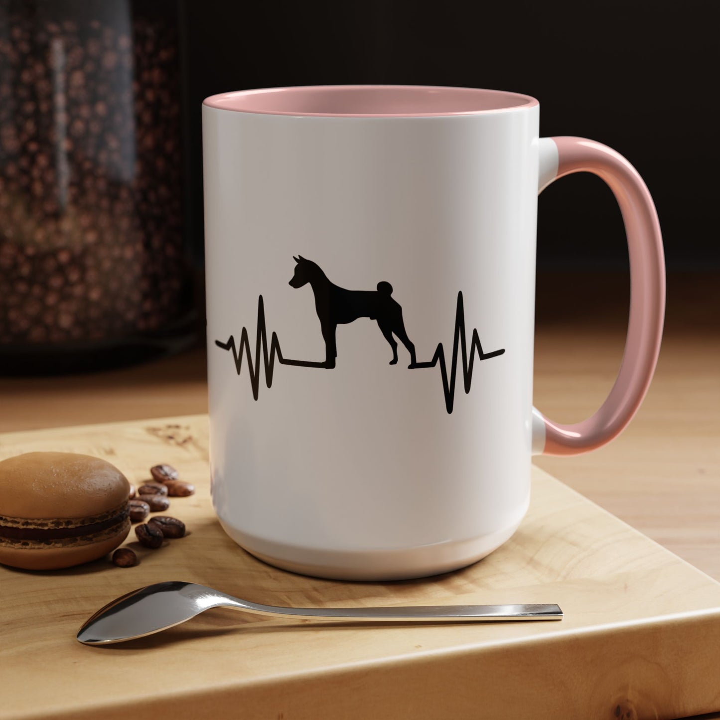 My Heart Beats For Basenjis 2-Tone Coffee Mug