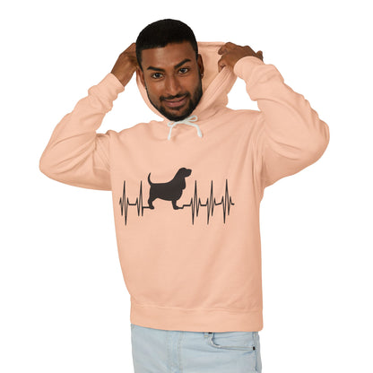 My Heart Beats For Bassets Unisex Lightweight Hoodie