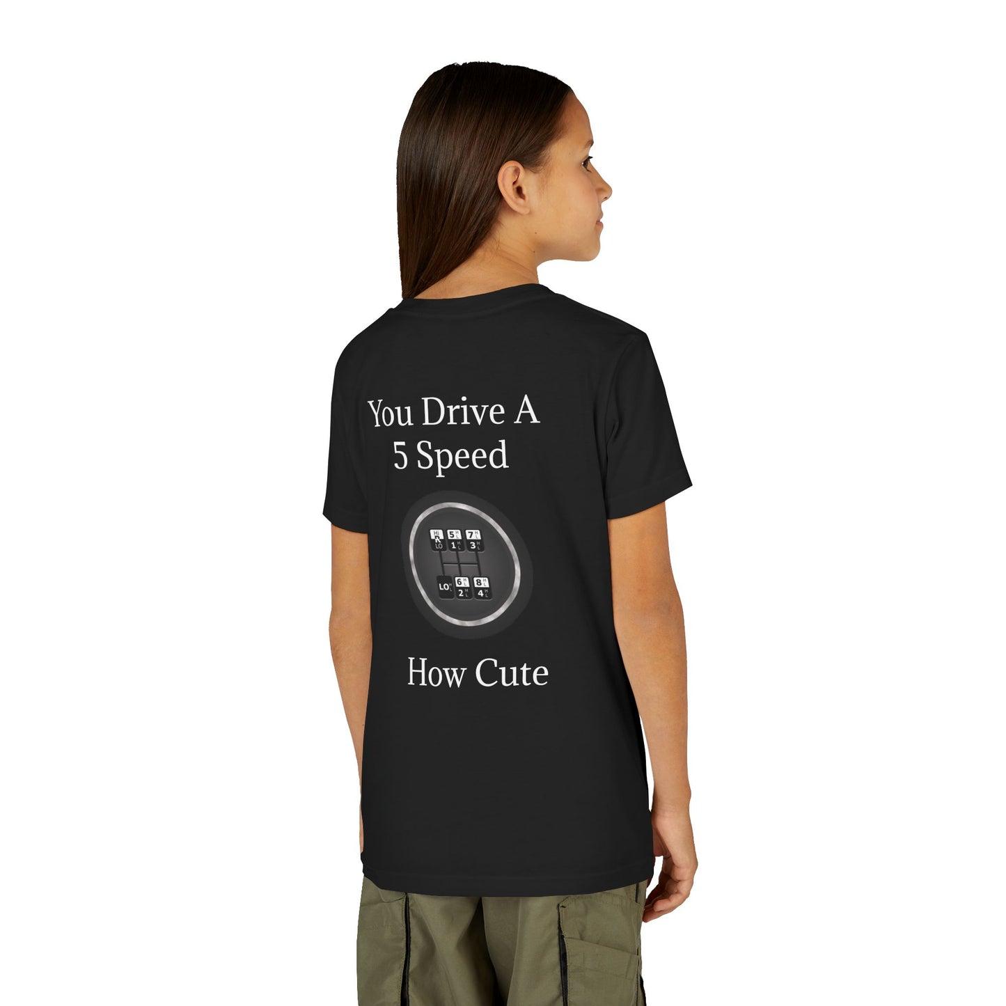 5 Speed How Cute Youth Unisex Short Sleeve Crewneck Tee
