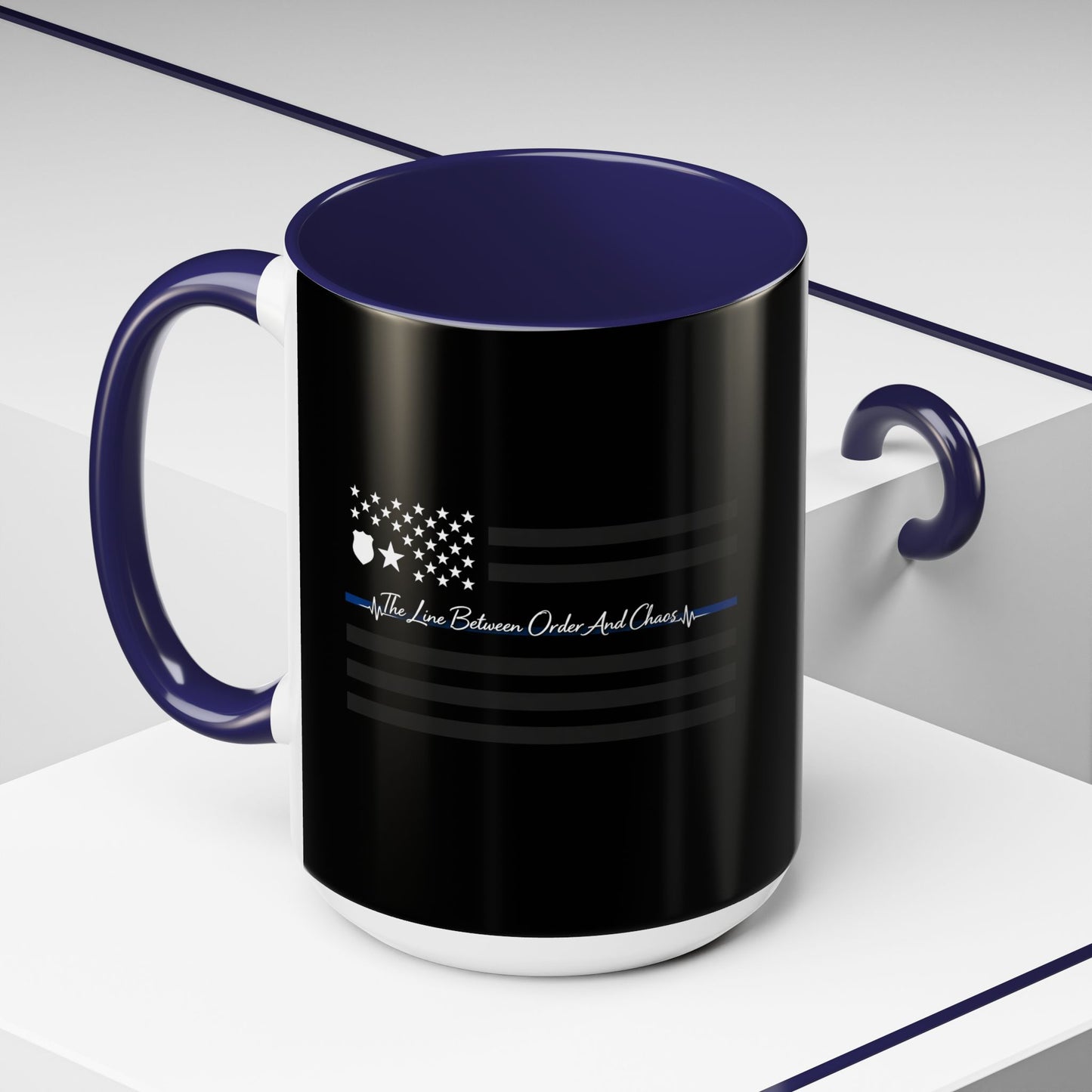 Thin Blue Line 2-Tone Coffee Mug