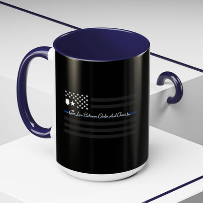 Thin Blue Line 2-Tone Coffee Mug