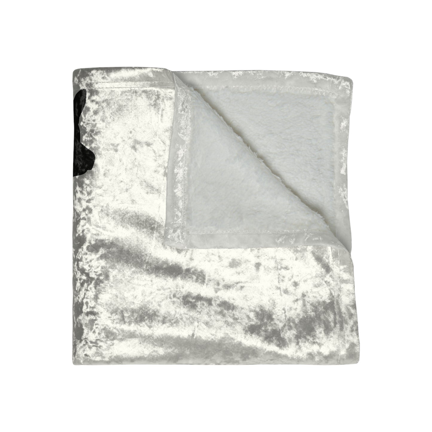 Basenji Silhouette Crushed Velvet Blanket